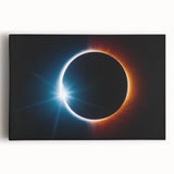Vibrant Solar Eclipse Wall Art – Dynamic Blue and Orange Eclipse Print