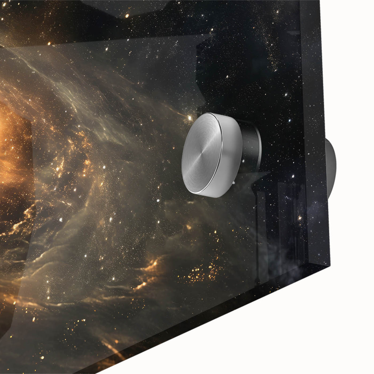 Golden Galaxy Wall Art: Cosmic Spiral Milky Way & Astronomy Canvas Prints