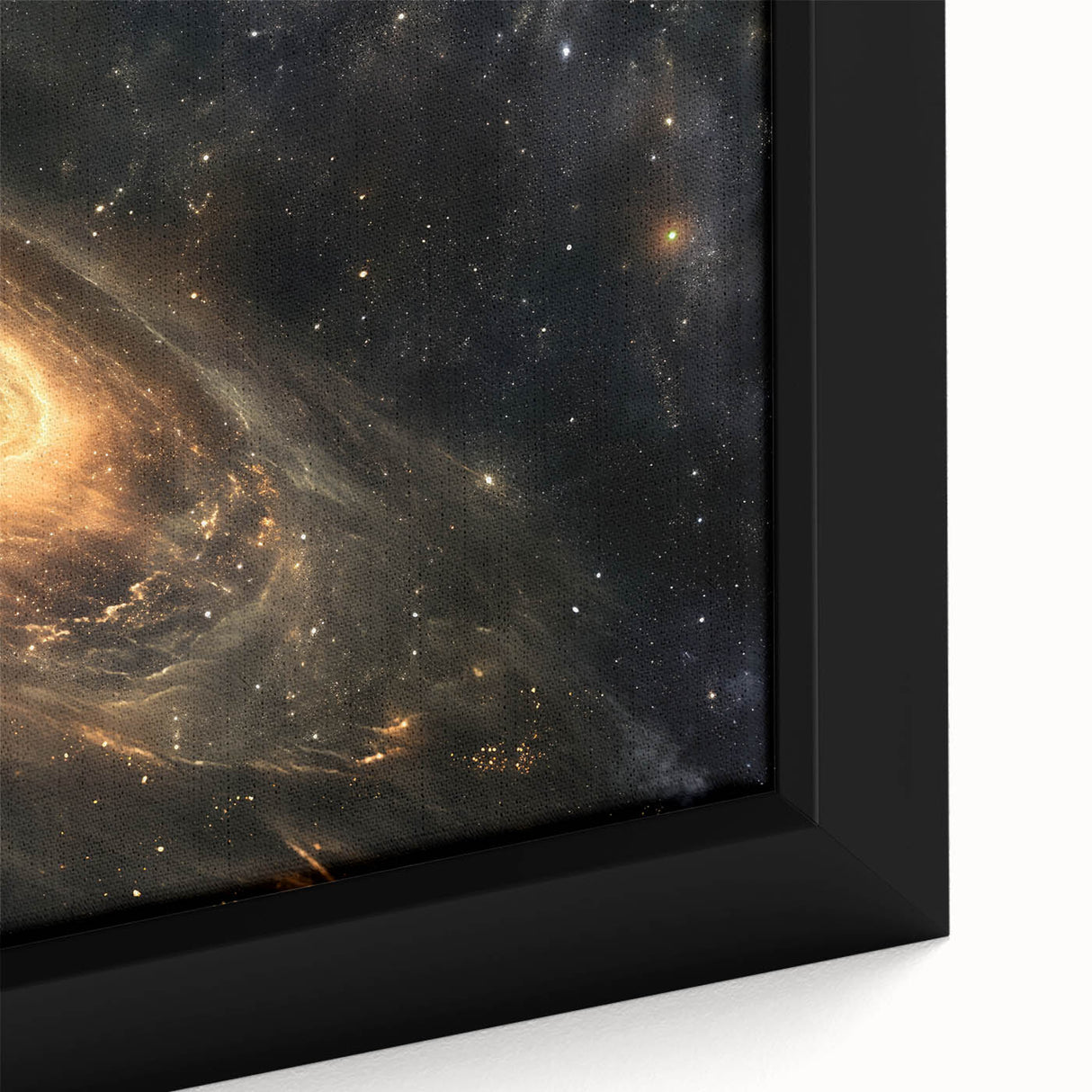 Golden Galaxy Wall Art: Cosmic Spiral Milky Way & Astronomy Canvas Prints