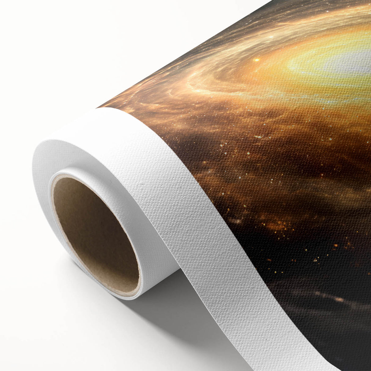 Golden Galaxy Wall Art: Cosmic Spiral Milky Way & Astronomy Canvas Prints