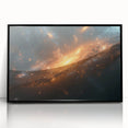 Golden Galaxy Wall Art: Cosmic Spiral Nebula & Astronomy Canvas Prints