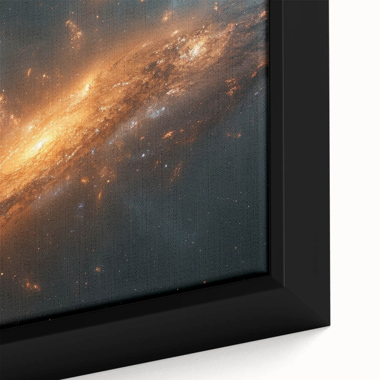 Golden Galaxy Wall Art: Cosmic Spiral Nebula & Astronomy Canvas Prints