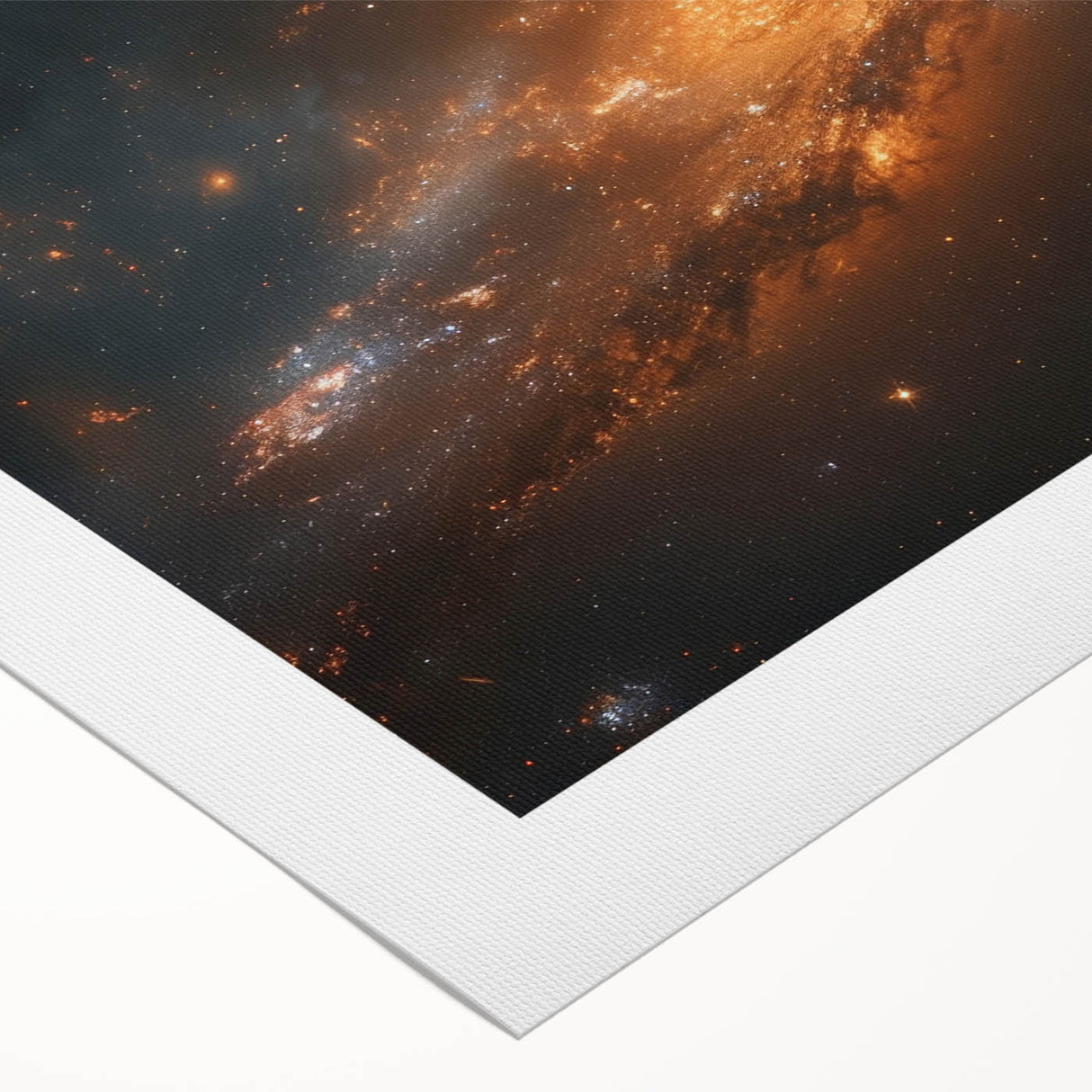 Golden Galaxy Wall Art: Cosmic Spiral Nebula & Astronomy Canvas Prints