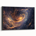 Cosmic Swirl Galaxy Wall Art: Golden Nebula & Astronomy Canvas Prints
