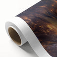 Cosmic Swirl Galaxy Wall Art: Golden Nebula & Astronomy Canvas Prints
