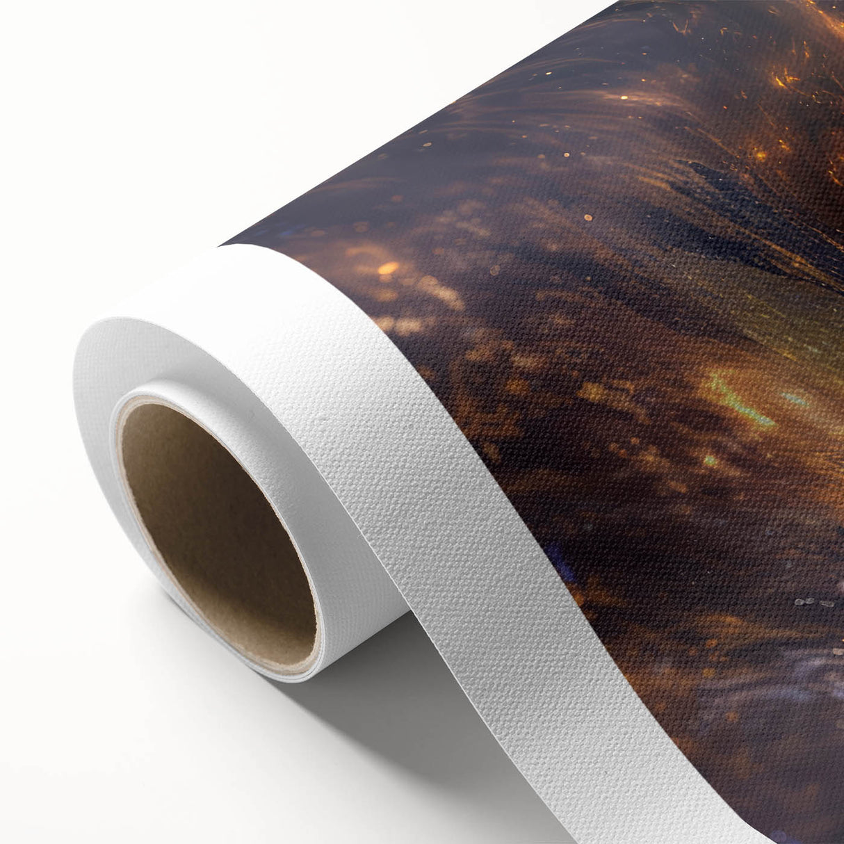 Cosmic Swirl Galaxy Wall Art: Golden Nebula & Astronomy Canvas Prints
