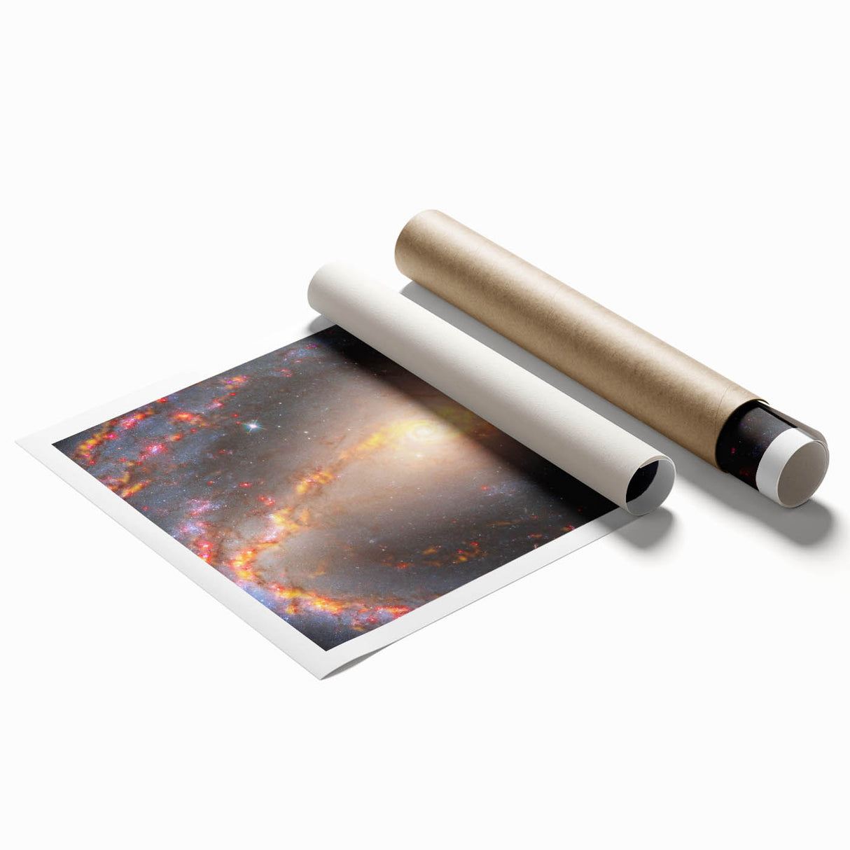 Barred Spiral Galaxy Wall Art: Vibrant Cosmic Nebula & Space Prints