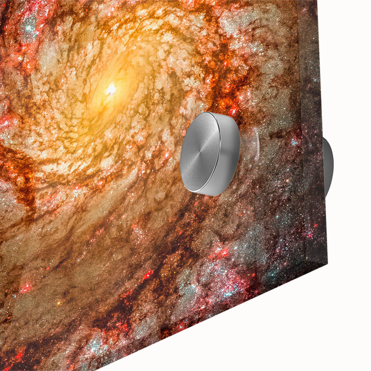 Fiery Spiral Galaxy Wall Art: Cosmic Nebula & Space Canvas Prints