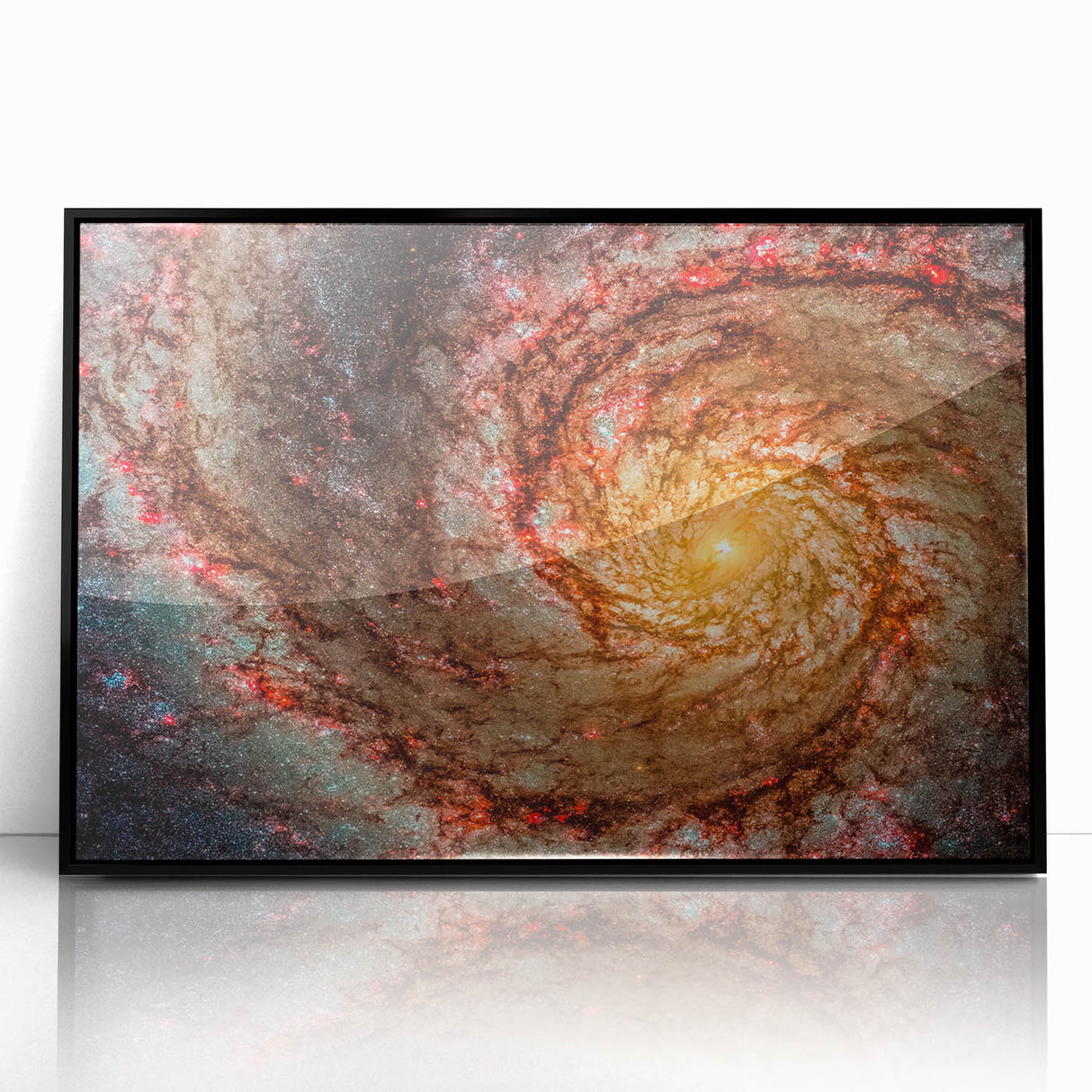 Fiery Spiral Galaxy Wall Art: Cosmic Nebula & Space Canvas Prints