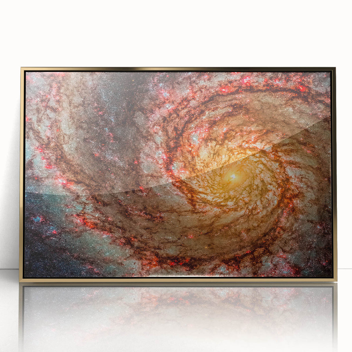 Fiery Spiral Galaxy Wall Art: Cosmic Nebula & Space Canvas Prints