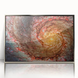 Fiery Spiral Galaxy Wall Art: Cosmic Nebula & Space Canvas Prints