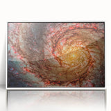Fiery Spiral Galaxy Wall Art: Cosmic Nebula & Space Canvas Prints