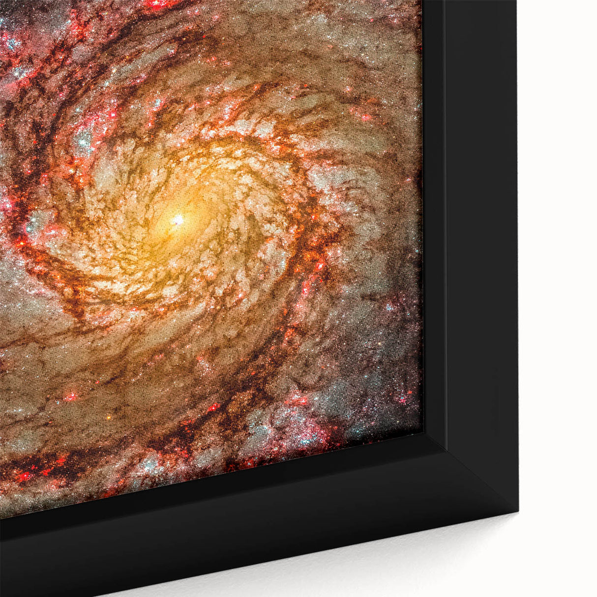 Fiery Spiral Galaxy Wall Art: Cosmic Nebula & Space Canvas Prints