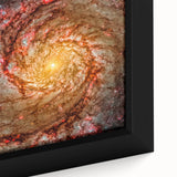 Fiery Spiral Galaxy Wall Art: Cosmic Nebula & Space Canvas Prints