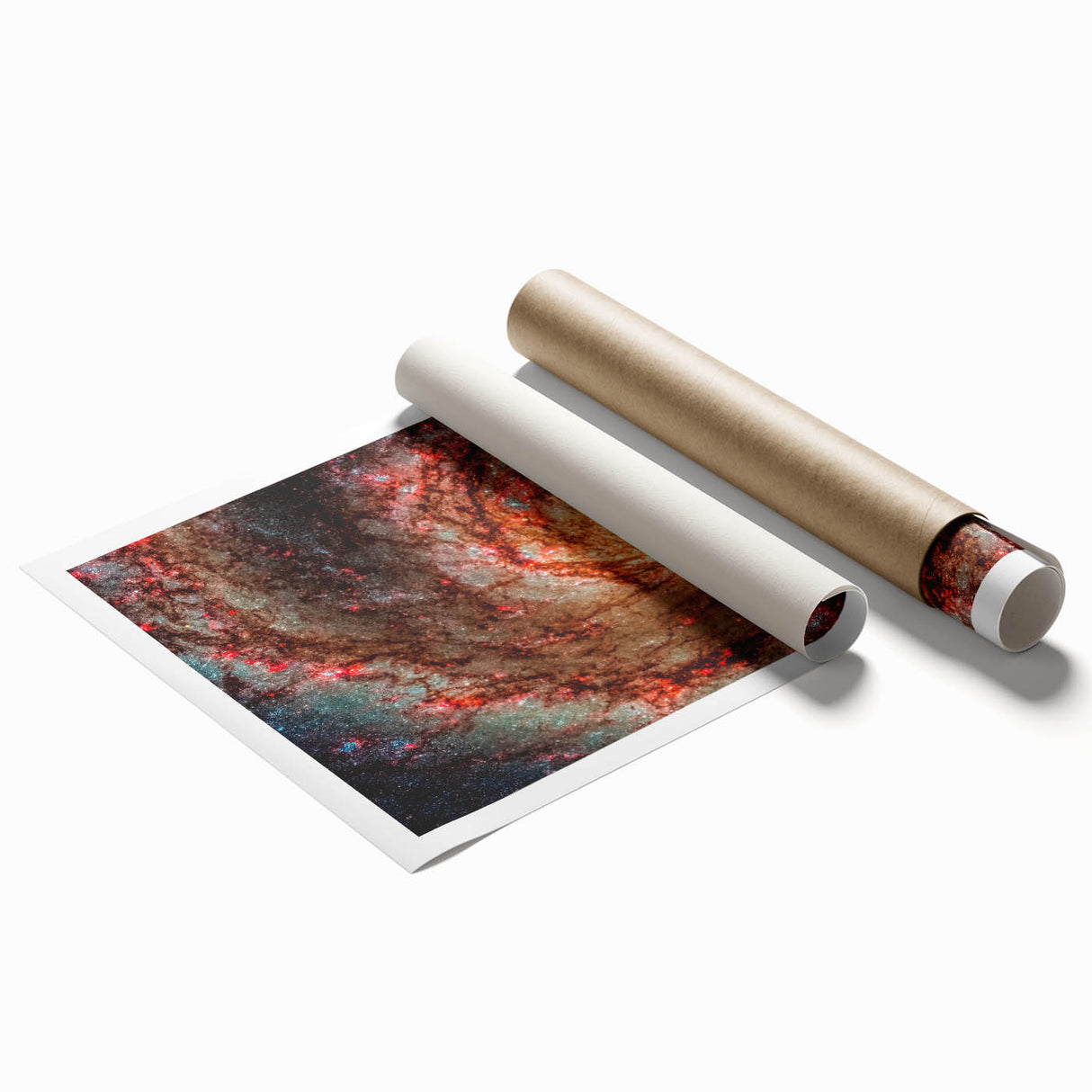 Fiery Spiral Galaxy Wall Art: Cosmic Nebula & Space Canvas Prints