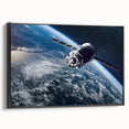 Satellite Orbit Over Earth - Stunning NASA Space Missions Wall Art