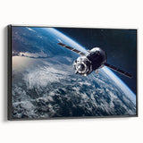 Satellite Orbit Over Earth - Stunning NASA Space Missions Wall Art