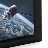Satellite Orbit Over Earth - Stunning NASA Space Missions Wall Art