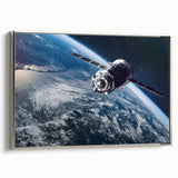 Satellite Orbit Over Earth - Stunning NASA Space Missions Wall Art