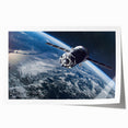 Satellite Orbit Over Earth - Stunning NASA Space Missions Wall Art