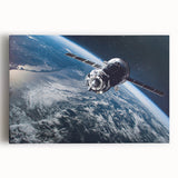 Satellite Orbit Over Earth - Stunning NASA Space Missions Wall Art