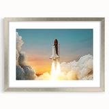 Sunset Space Shuttle Launch - Vibrant NASA Space Missions Wall Art
