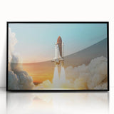 Sunset Space Shuttle Launch - Vibrant NASA Space Missions Wall Art