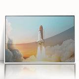 Sunset Space Shuttle Launch - Vibrant NASA Space Missions Wall Art