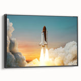 Sunset Space Shuttle Launch - Vibrant NASA Space Missions Wall Art