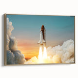 Sunset Space Shuttle Launch - Vibrant NASA Space Missions Wall Art