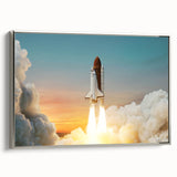 Sunset Space Shuttle Launch - Vibrant NASA Space Missions Wall Art