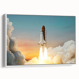 Sunset Space Shuttle Launch - Vibrant NASA Space Missions Wall Art