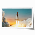 Sunset Space Shuttle Launch - Vibrant NASA Space Missions Wall Art