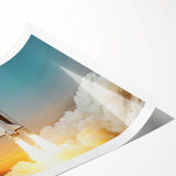 Sunset Space Shuttle Launch - Vibrant NASA Space Missions Wall Art