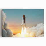 Sunset Space Shuttle Launch - Vibrant NASA Space Missions Wall Art