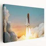 Sunset Space Shuttle Launch - Vibrant NASA Space Missions Wall Art