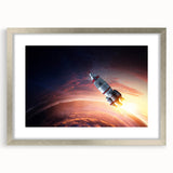 Rocket Launch Over Earth - Captivating NASA Space Missions Wall Art