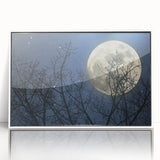 Stunning Moonlit Night Canvas – Celestial Decor with Lunar Phases