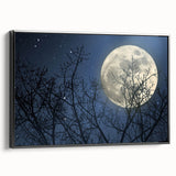 Stunning Moonlit Night Canvas – Celestial Decor with Lunar Phases