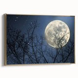 Stunning Moonlit Night Canvas – Celestial Decor with Lunar Phases
