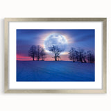 Full Moon in Winter Landscape – Stunning Celestial Wall Art for Home