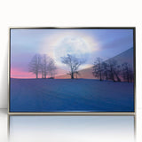 Full Moon in Winter Landscape – Stunning Celestial Wall Art for Home