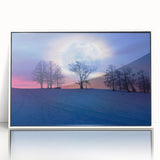 Full Moon in Winter Landscape – Stunning Celestial Wall Art for Home