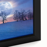 Full Moon in Winter Landscape – Stunning Celestial Wall Art for Home