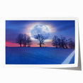 Full Moon in Winter Landscape – Stunning Celestial Wall Art for Home