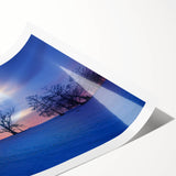 Full Moon in Winter Landscape – Stunning Celestial Wall Art for Home