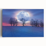 Full Moon in Winter Landscape – Stunning Celestial Wall Art for Home