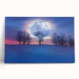 Full Moon in Winter Landscape – Stunning Celestial Wall Art for Home
