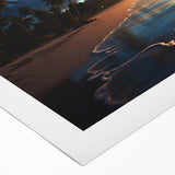 Moonlit Tropical Beach Canvas – Celestial and Coastal Wall Art Decor