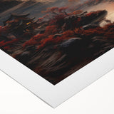 Moonlit Autumn Landscape with Pagoda – Enchanting Celestial Wall Art